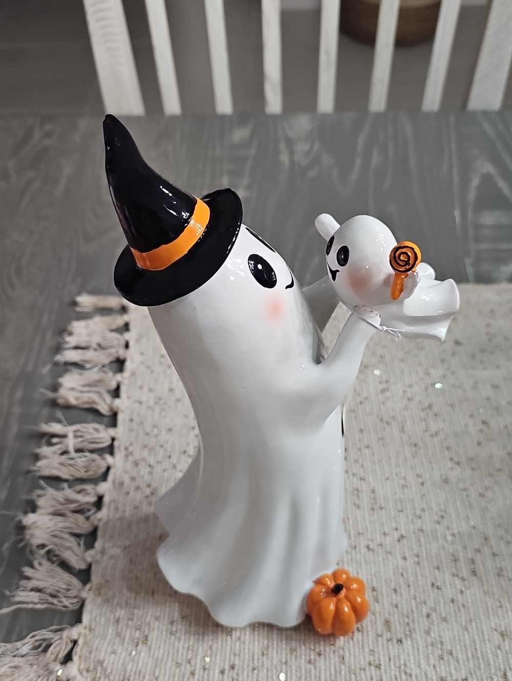 New! Goblin & Ghoul Ghost Holding Baby Ghost
